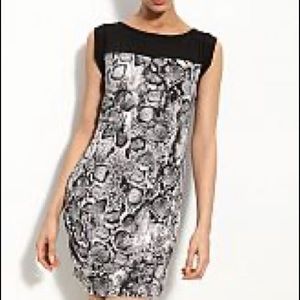 BCBG MAX AZRIA Dress Size SM- Black Snake Print